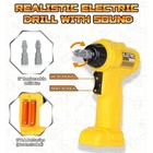 Kids Tool Set Safe Electric Drill Hammer Saw Wrench Learning Play Workbench New