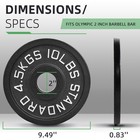 Fitvids 10 Lb Cast Iron Grip Weight Plate  Olympic Plate For Strength Training