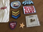 Vintage Levi   s Patches - New - Rare Find - Blue Flag   Rainbow Logo   Pin