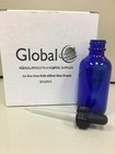 2 Oz Cobalt Blue Glass Bottles W glass Black Dropper  qty Of 12 
