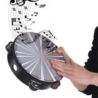 8  Wooden Reflective Tambourine Double Row Jingle Percussion Instrument Church