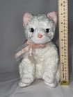 Ty Beanie Buddy Fancy White Cat Plush 2003 Pink Bow 11    Vintage Stuffed Animal