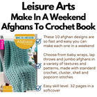 Leisure Arts Make In A Weekend Afghans To Crochet-10 Simple Designs For Cozy