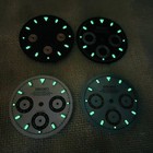 29 5mm Watch Dial Green Luminous For Seiko Vk63 Quartz Movement Panda Daytona
