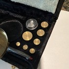 Vintage Brass Balance Jewelers Apothecary s Scale Complete In Case Made In India