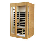 2 Person Hemlock Wood Infrared Sauna  Side Glass Window   Low Emf  1500w For Ind