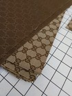 Gucci Gg Monogram Fabric Remnant Sample Beige Brown Gg Pattern 21  X 16  Unsewn