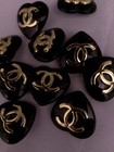 Lot Of Ten 22mm Designer Cc Vintage Button Gold Tone Chanel 10 Buttons