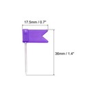 60pcs Flag Map Push Pins  Plastic Head Steel Point Travel Maps Tacks  Purple