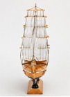 Large Wooden Tall Ship Model  3 Mast Sailing Ship Decor  Handmade Style Model