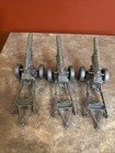 Vintage Marx Toys Battleground 54mm Howitzer  Silver Wwii Lot Of 3