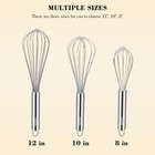 H e Stainless Steel Set 8  10  12  Kitchen Whisk Balloon