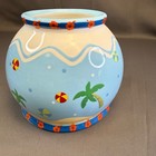 Bella Casa By Ganz Beach Money Ceramic Coin Bank Tropical Vacation Fund Jar Gift