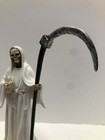 Statue Holy Death Grim Reaper Skull Skeleton White Santa Muerte 9  Blanca