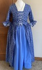 Lg Outlander  Colonial  Sprigged Calico Cotton Over Dress gown  Polonaise Nwot