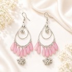 Boho Teardrop Dangle Earrings Set Of 3 Pink Blue Yellow Beaded Earrings