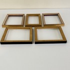 Vtg Wood Photo Picture Frame Gold Gilt Small Miniature 4x5 And 3x5 - Lot Of 5