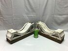 Antique Vtg Pair Thick Corbels Wood Shabby Victorian Architectural Chic 865-23b