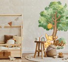 Winnie The Pooh Friends Tree Wall Decal     Large Kids Room Removable Fabric Stick