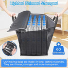 Heavy-duty 6-pack Moving Bags With Zipper  Handles   Tags - Grey Totes