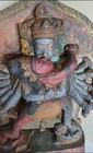 Antique 19th C Tibetan nepalese Wood Sculpture Chakrasamvara Vajravarahi Yab-yum
