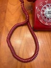 Vintage Bell System Western Electric Rotary Dial Desk Telephone C d 500 Dark Red