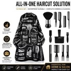 15pcs Vintage Barber Cape Set  Adjustable Hair Cutting Cloak  Combs   Brushes Ki