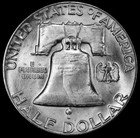 1963-p Silver Franklin Half Dollar Gem Bu Uncirculated 90  Silver