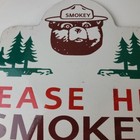 Vintage Forest Service Sign - Smokey Bear Hiking Wilderness Gas Porcelain Sign