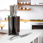 360   Rotating Magnetic Knife Block Without Knives  Dark Brown  Knife Holder  New