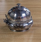 Vintage Knickerbocker Silver Co  Domed Butter Dish Caviar Server Silver Plate 