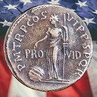 98-117 Ad Ancient Roman Coin Trajan Victory Providentia - Silver Denarius 19mm