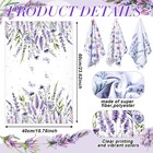 Sets Of 6 Flower Kitchen Towels Dish Towels Hand Towels Purple Wild Flower