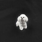 Resin Mini Bichon Frise Dog Hand Painted Simulation Model Figurine Statue
