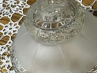 Vtg Glass Lamp Shade Globe Clear Frosted Embossed Floral Gorgeous Rare 6 5  Wide