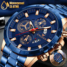 Waterproof Men Watch Stainless Steel Quartz Classic Business Luminous Wristwatch
