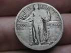 1919 D Silver Standing Liberty Quarter  Denver  Good vg Details