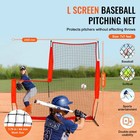 Uimoso L Screen Baseball Pitching Net For Batting Cage Softball Screen 7x7ft