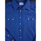 Rockmount Ranch Wear Blue Western Snap Pearl Snap Shirt Men s L