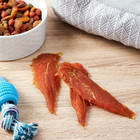 Chicken Flavor Premium Dry Jerky Treats For All Dogs  Low Fat  Gain Free  64 Oz