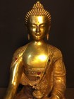 13 old Tibet Buddhism Bronze Gilt Shakyamuni Sakyamuni Amitabha Buddha Statue