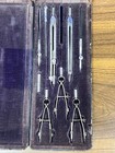 Vintage Antique Drafting Engineering Drawing Set In Original Hard Case - Tacro 