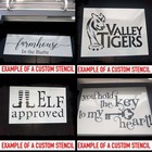 Custom Company Logo Stencil - Made To Order     Text Or Design     Reusable Mylar