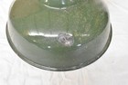 Vintage Green Porcelain  Metal Industrial Barn Gas Station Light Shade 14   