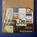 Quartet 5 5  X 14  Cork Wrapped Bulletin Board Frameless Wall Mount New Sealed