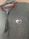 Georgia Bulldogs Shirt Mens Xl Gray Ncaa Football Nike Dri Fit Quarter Zip