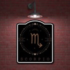 Scorpio Zodiac Sign Astrology Horoscope Black Aluminum Composite Sign