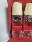 Travel Portable Booze Case Set With Original 3 Liquor Decanters   3 Shot Cups