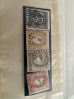Portugal 1855 Imperf Set Scott 6 7 8 10 Used On Auction Sheet