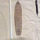 Large Flint Knapped Stone Spearhead Blade Point Artifact - Ownership History N a
